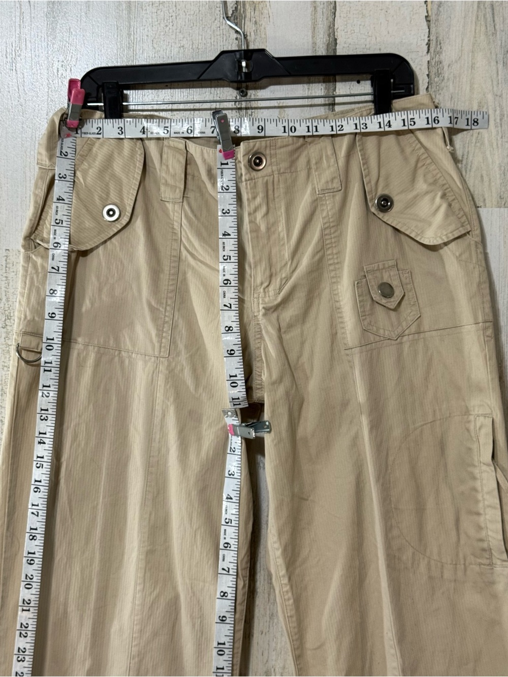 Cato Khaki Utility Cargo Pants with Flap Pockets - Picture 9 of 13